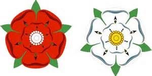 The Red Rose of the House of Lancaster and the White Rose of the House of York