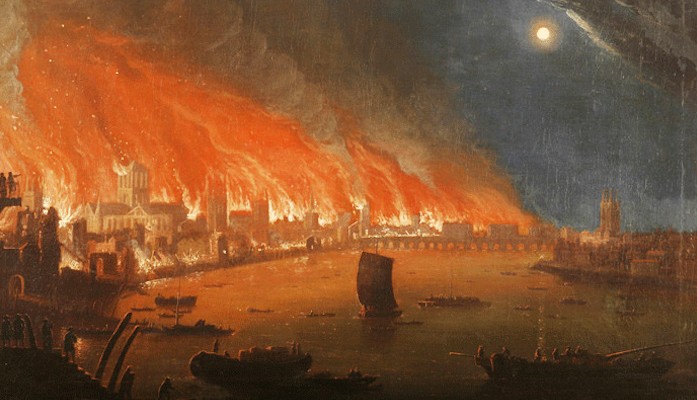 The Great Fire of London lasted 4 days