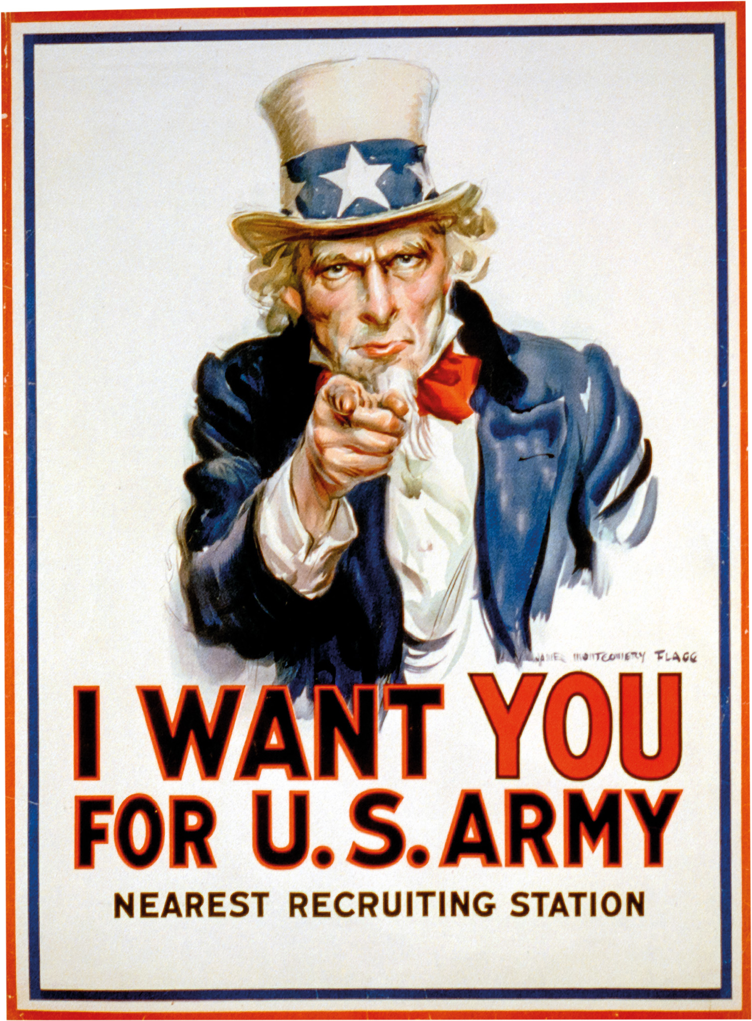 The famous 'I Want You' recruitment poster encouraged Americans to join the effort